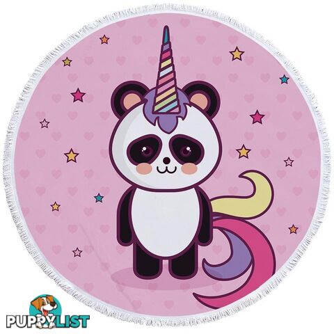 Unicorn Panda Beach Towel - Towel - 7427046305594