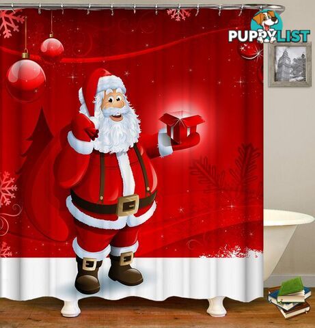 Friendly Santa Claus Shower Curtain - Curtain - 7427046017831