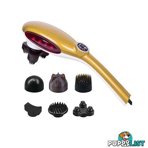 Soga 6Head Portble Handheld Massager Stimulate Bloodflow Shoulder Yllw - Soga - 9476062098117