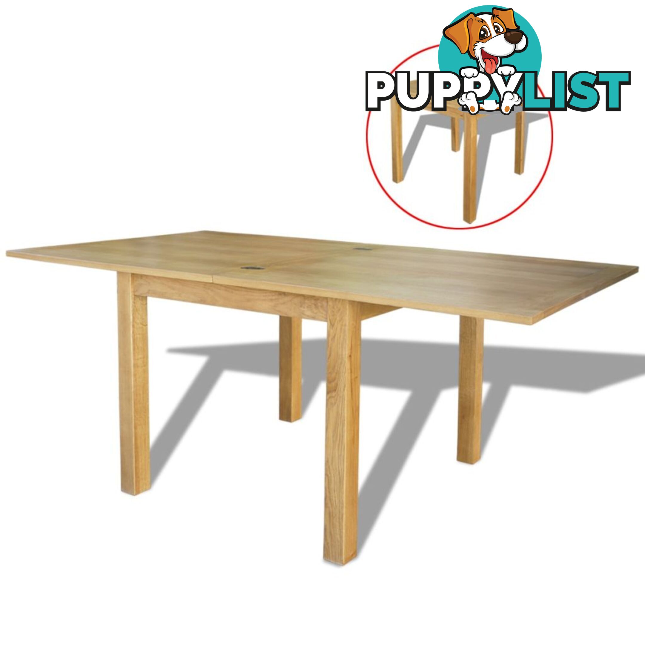 Extendable Table Oak 170 x 85 x 75 Cm - Unbranded - 4326500437747