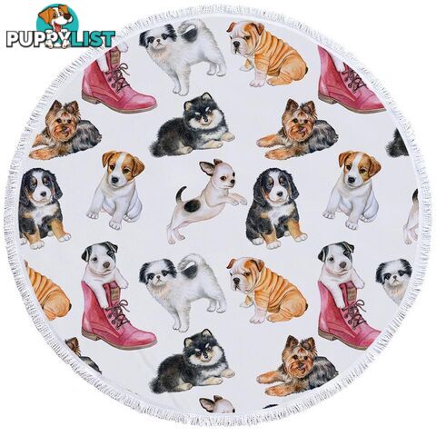 Dogs Puppies Beach Towel - Towel - 7427046306355