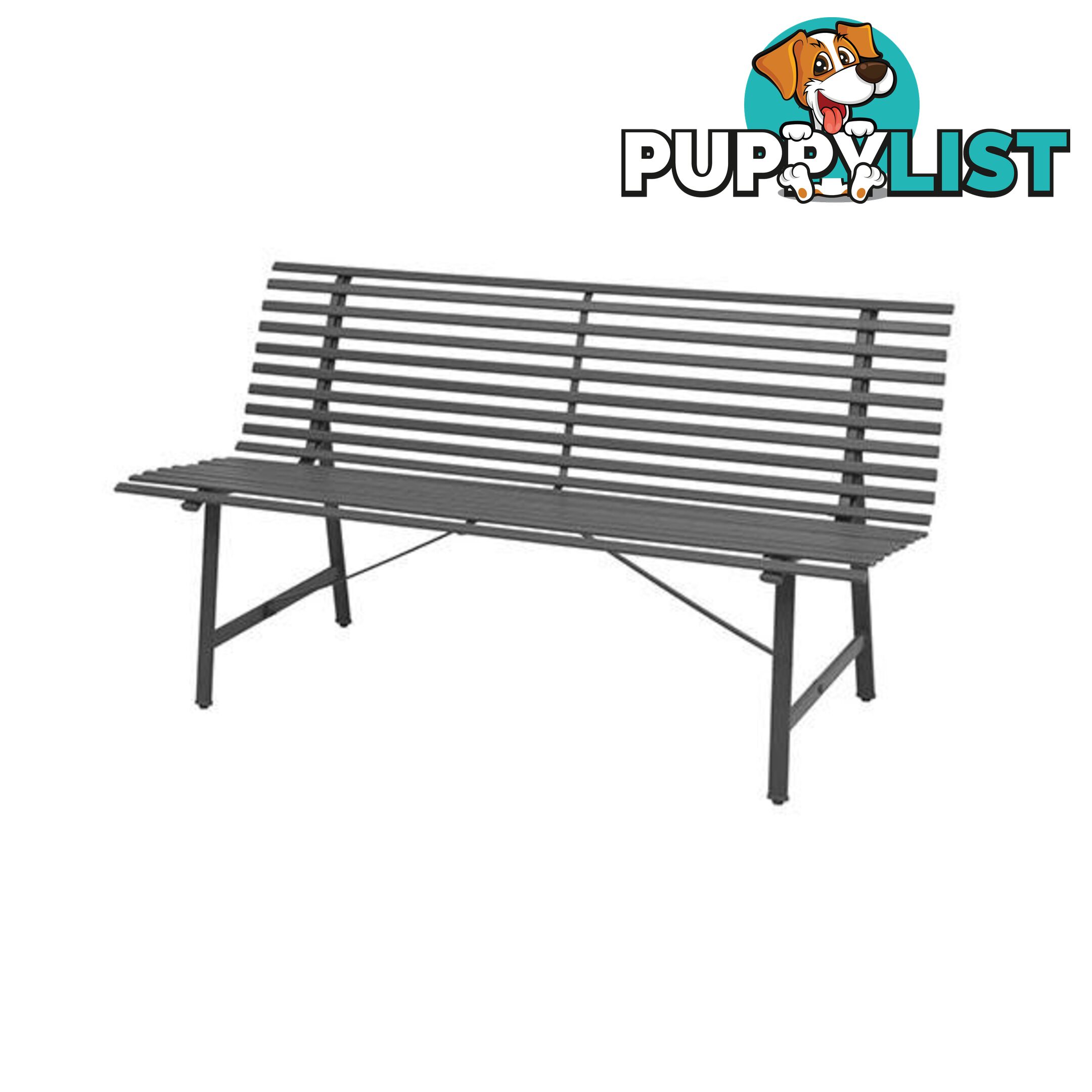 Garden Bench 150 Cm Steel Anthracite - Unbranded - 8718475503347