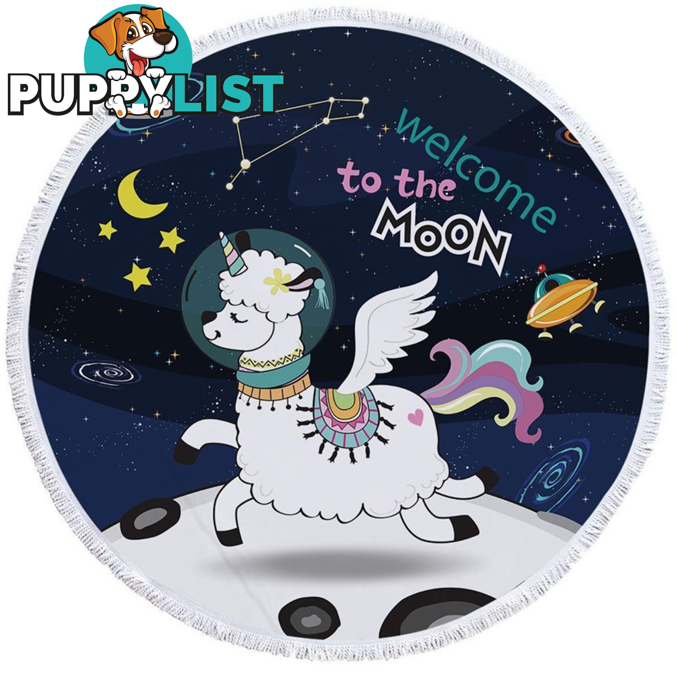 Astronaut Unicorn Sheep Beach Towel - Towel - 7427046308557