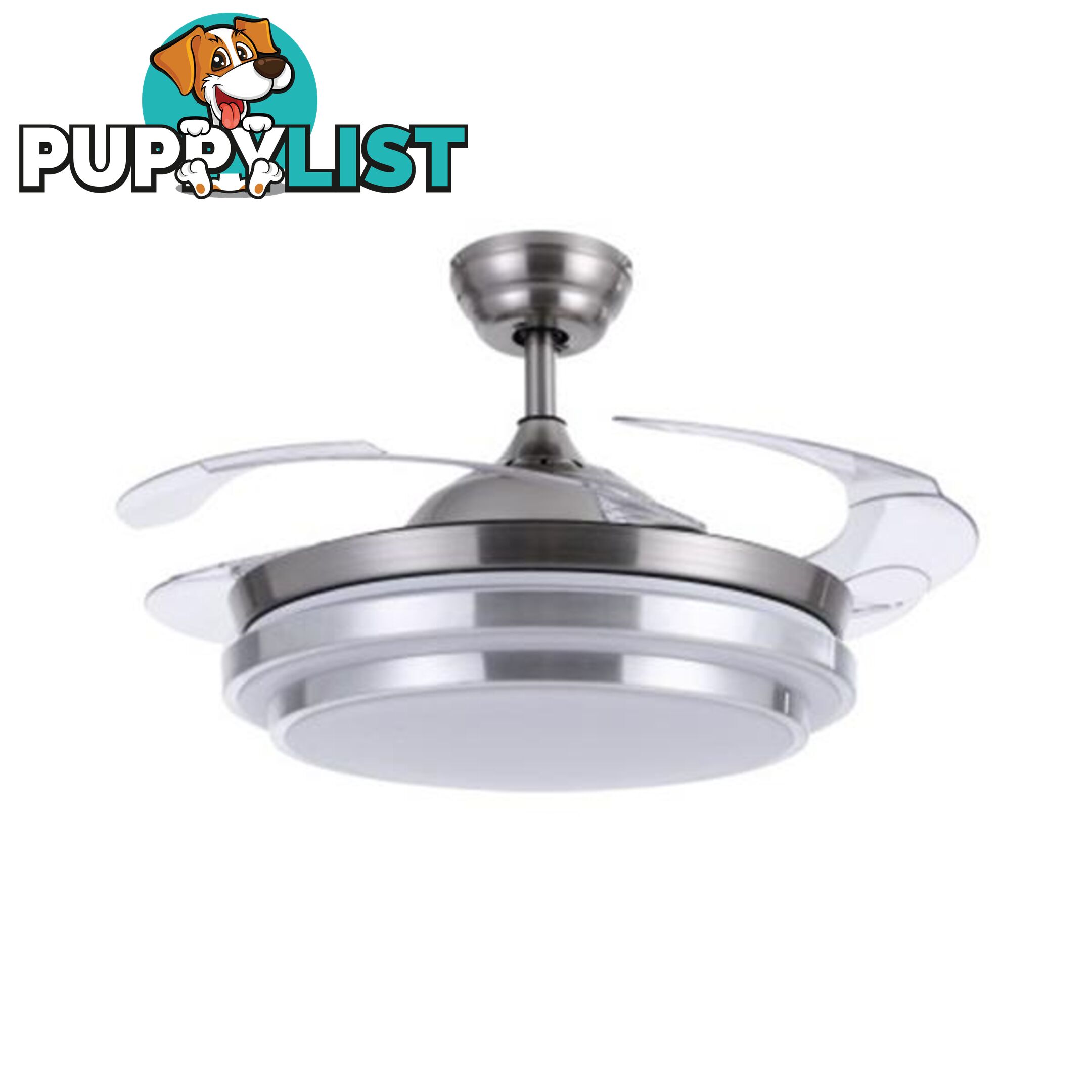 42 Inch Ceiling Fan Lamp Led Light Retractable Blade With Remote - Unbranded - 9355720018912