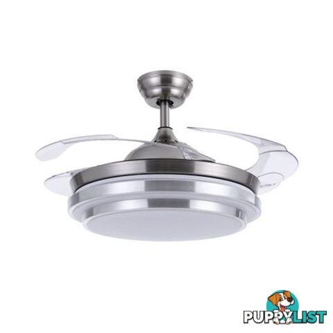 42 Inch Ceiling Fan Lamp Led Light Retractable Blade With Remote - Unbranded - 9355720018912