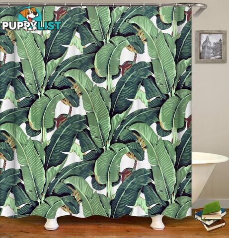 Banana Leaf Painting Shower Curtain - Curtain - 7427045916760