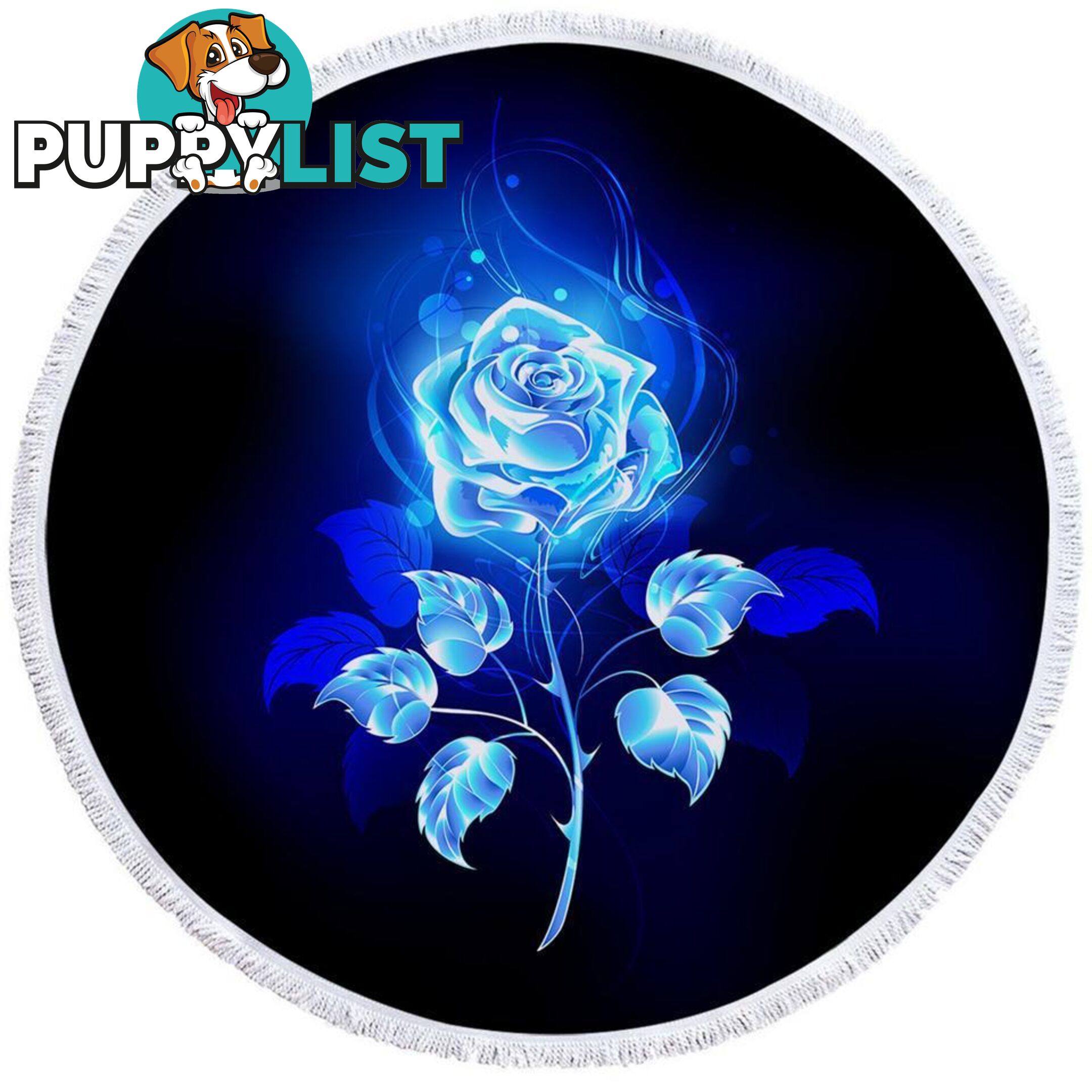 Blue Rose Beach Towel - Towel - 7427046304504