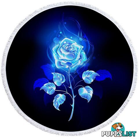 Blue Rose Beach Towel - Towel - 7427046304504