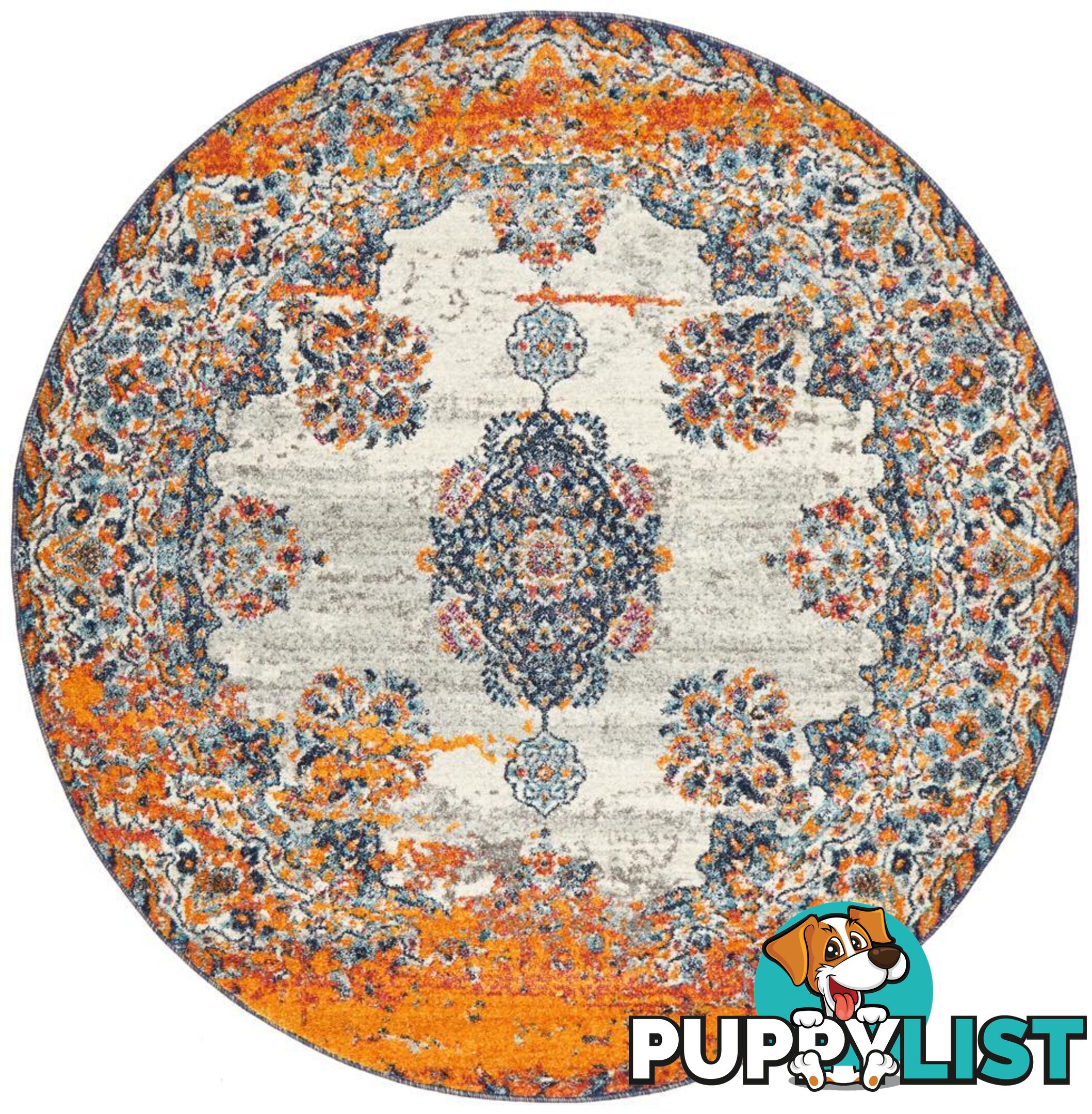 Radiance Bone Round Rug - Unbranded - 9375321886963