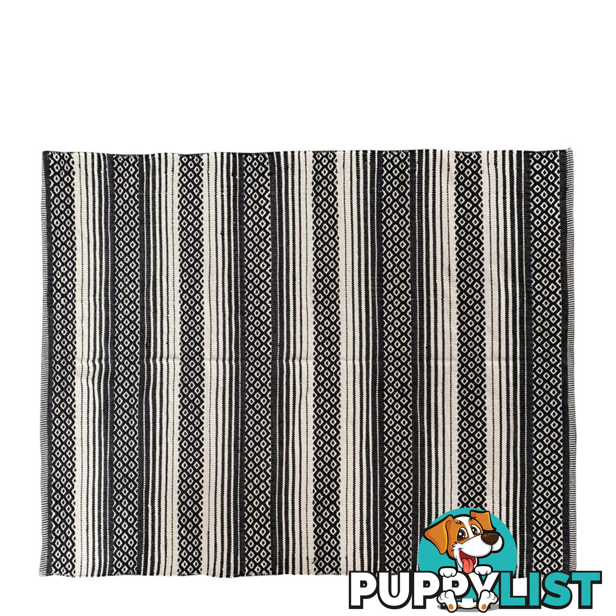 Harper Rug 160x230cm Natural/Black - Unbranded - 7427046151177