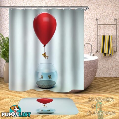 Runaway Fish Shower Curtain - Curtain - 7427046279840