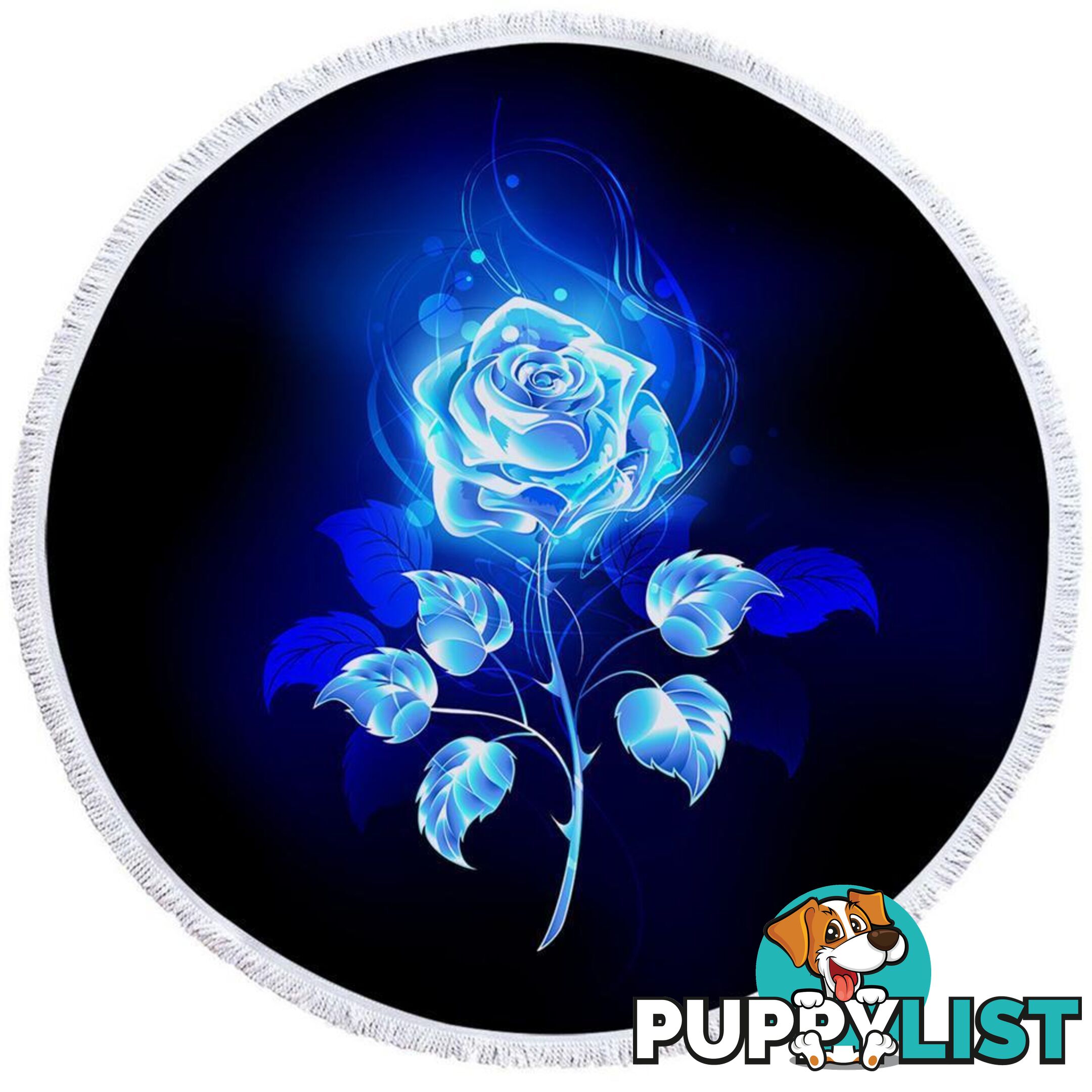 Blue Rose Beach Towel - Towel - 7427046304498