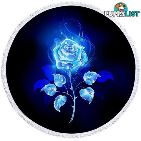 Blue Rose Beach Towel - Towel - 7427046304498