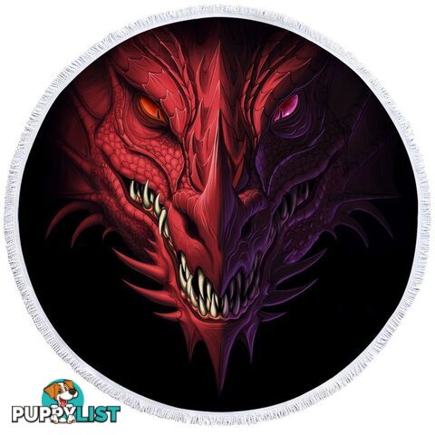 Scary Dragon Beach Towel - Towel - 7427046309820