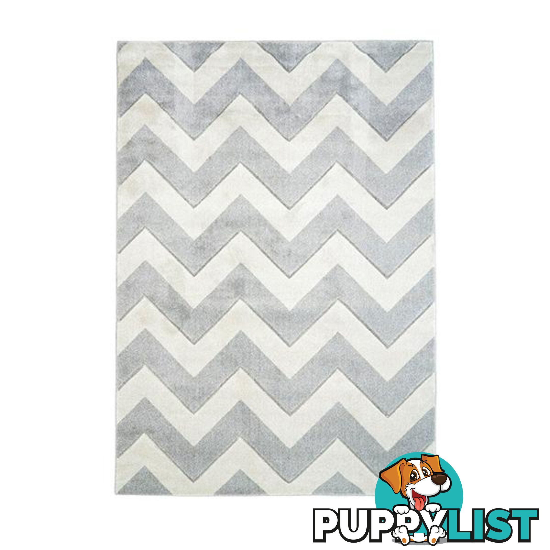 Jasper Chevron Grey White Rug - Unbranded - 7427005889141