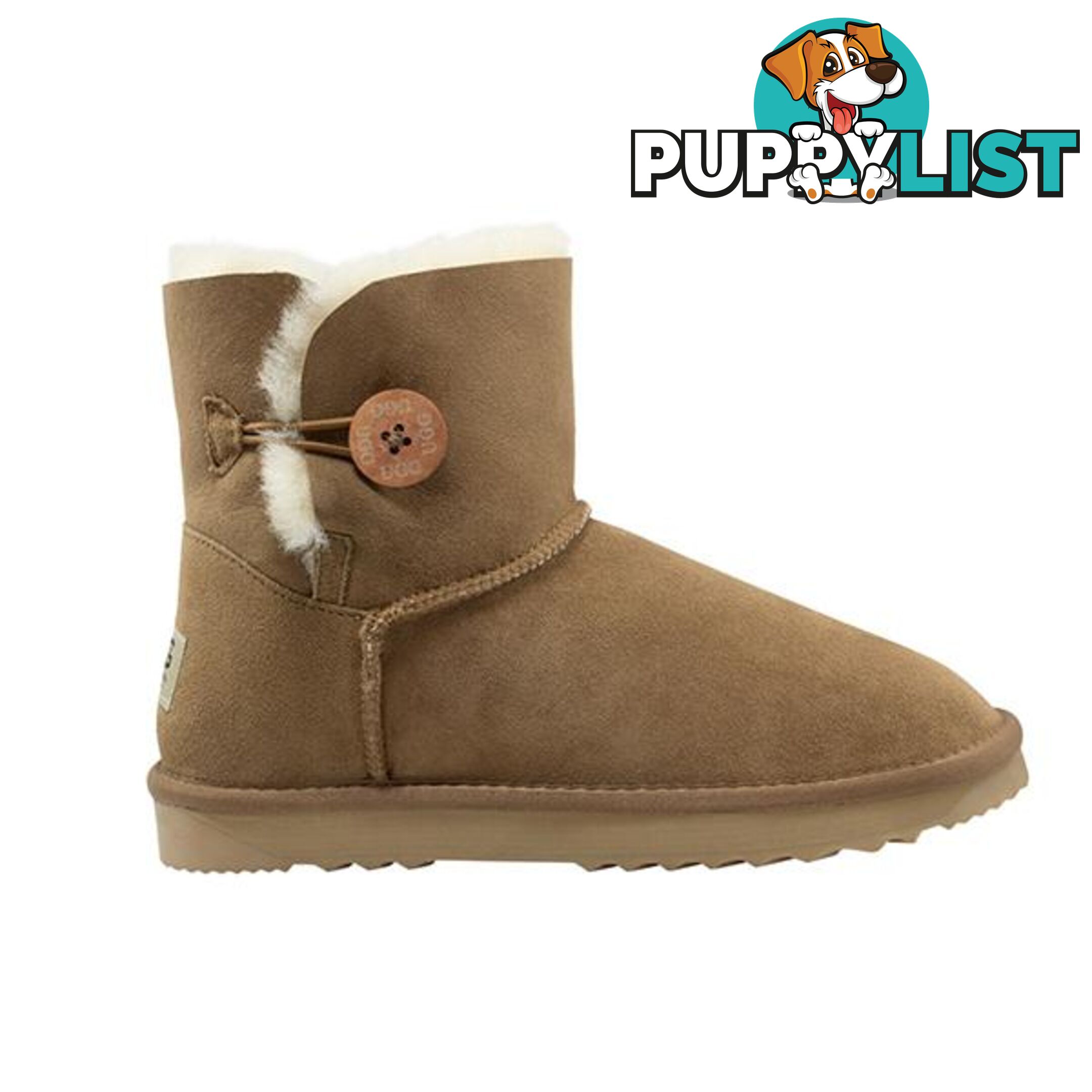 Comfort Me Australian Made Mini Bailey Button Ugg Boot Chestnut - Comfort Me - 822427521179