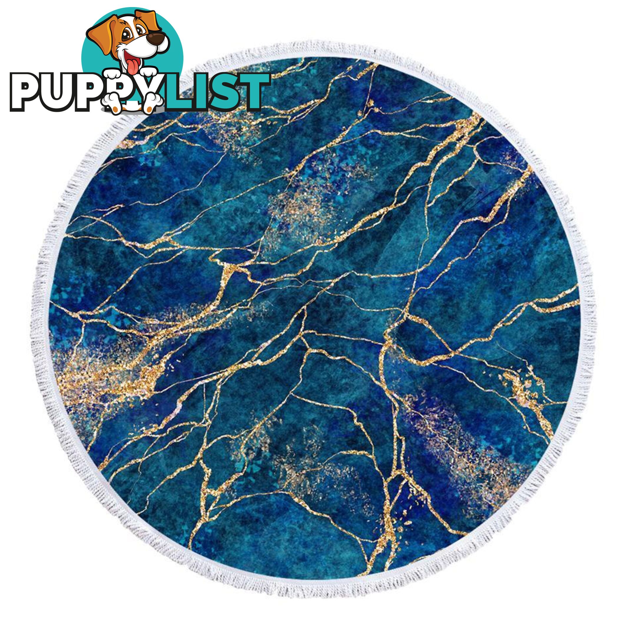 Blue Marble Beach Towel - Towel - 7427046342605