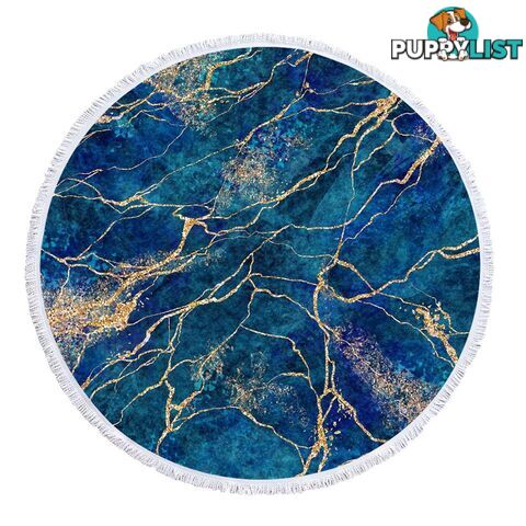 Blue Marble Beach Towel - Towel - 7427046342605