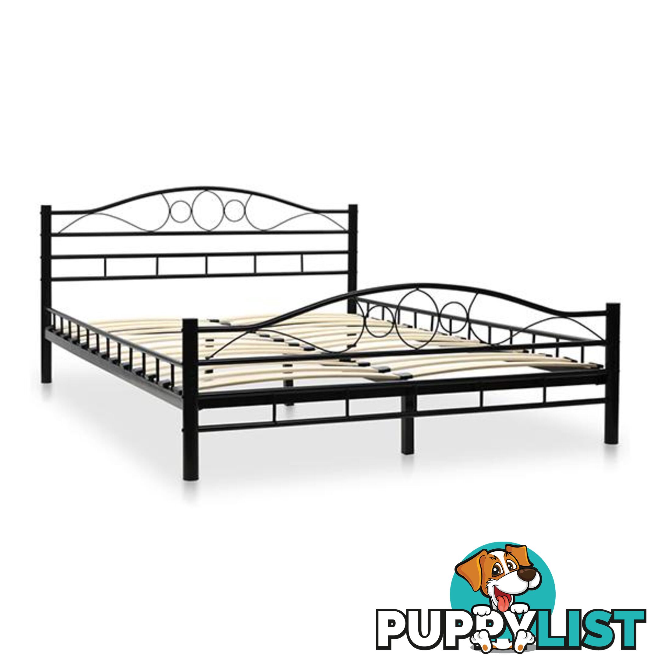 Bed Frame With Slatted Base Curl Design - Unbranded - 7427046167017