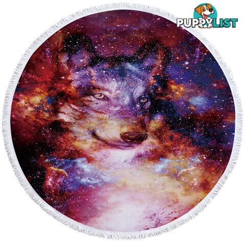 Space Wolf Beach Towel - Towel - 7427046326612