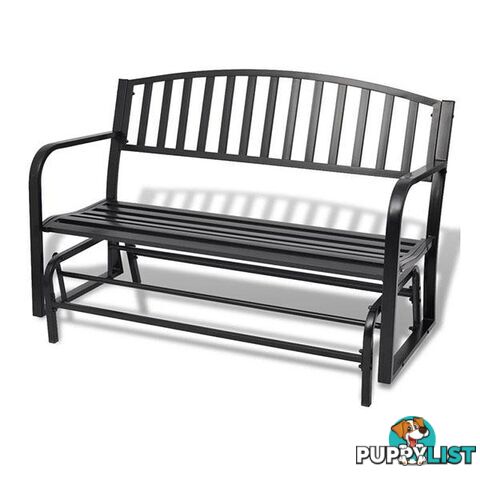 Swing Bench Black Steel - Bench - 8718475973119