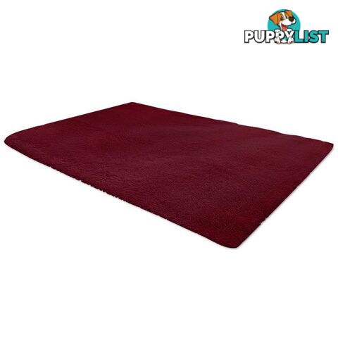 Ultra Soft Shaggy Rug Burgundy - Artiss - 9350062243466