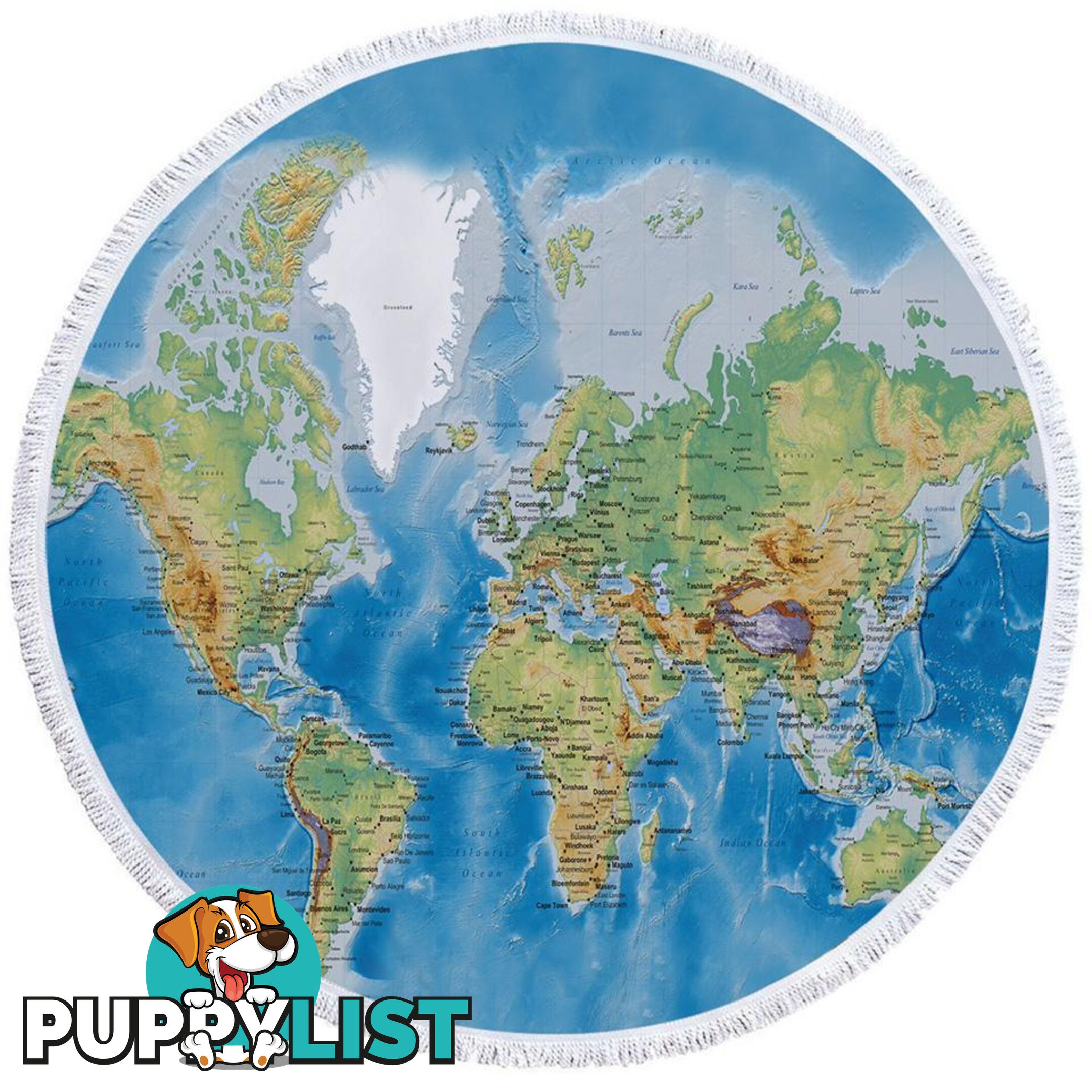 World Map Beach Towel - Towel - 7427046325301