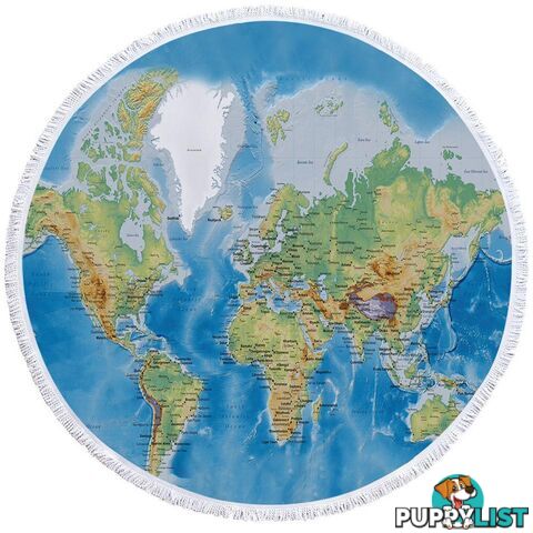 World Map Beach Towel - Towel - 7427046325301