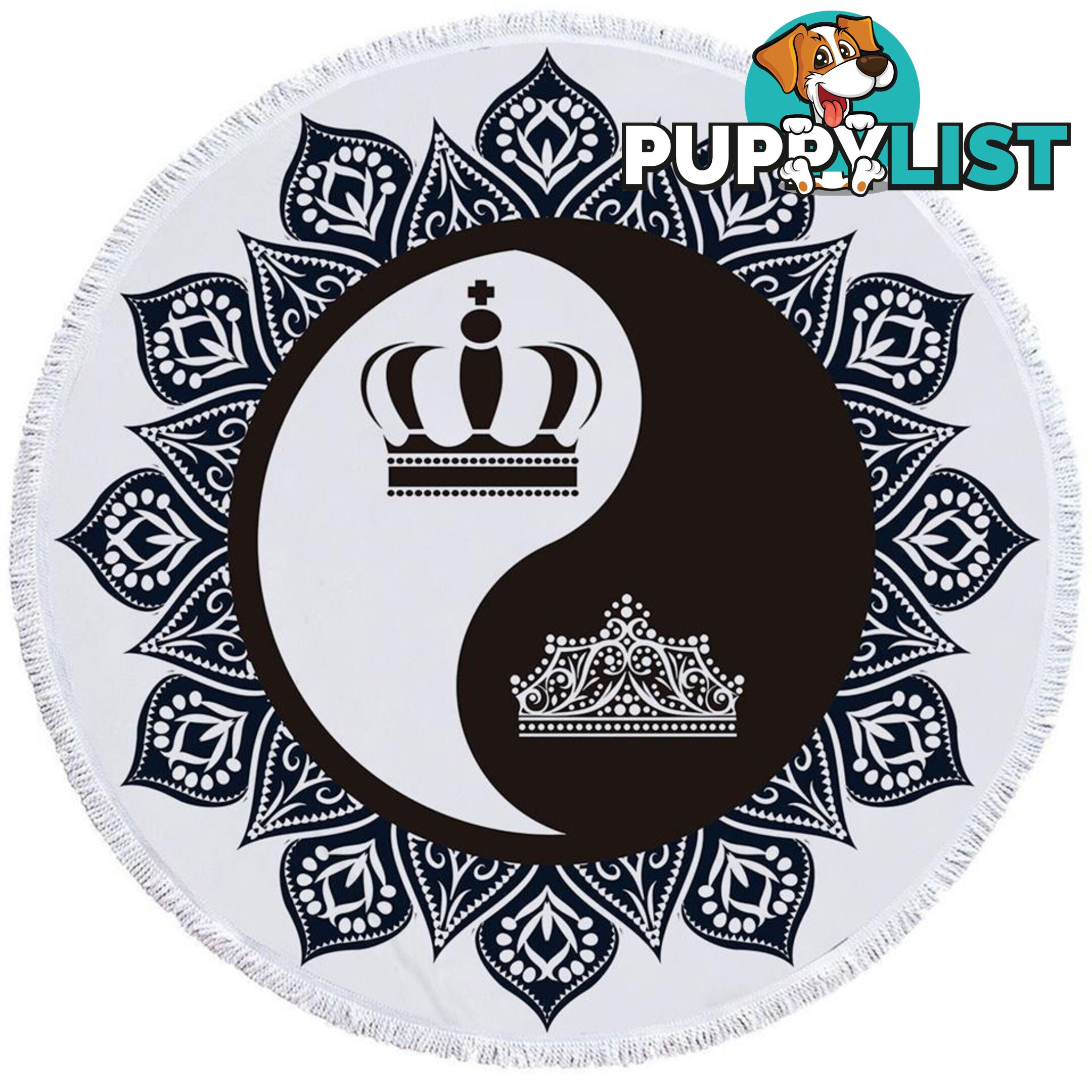 Queen and King Yin and Yang Beach Towel - Towel - 7427046308526