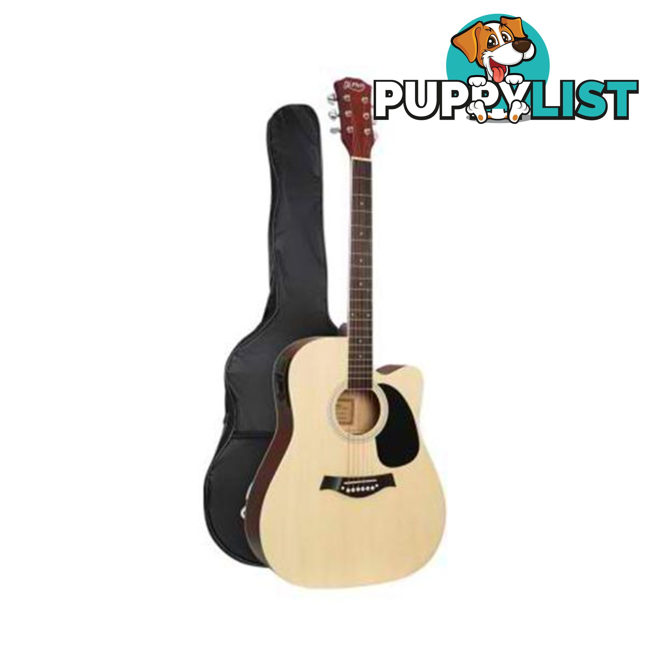 41 Inch Electric Acoustic Guitar Wooden Classical Pickup Bass Natural - Alpha - 9350062239650