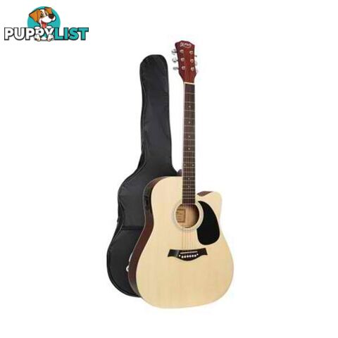 41 Inch Electric Acoustic Guitar Wooden Classical Pickup Bass Natural - Alpha - 9350062239650