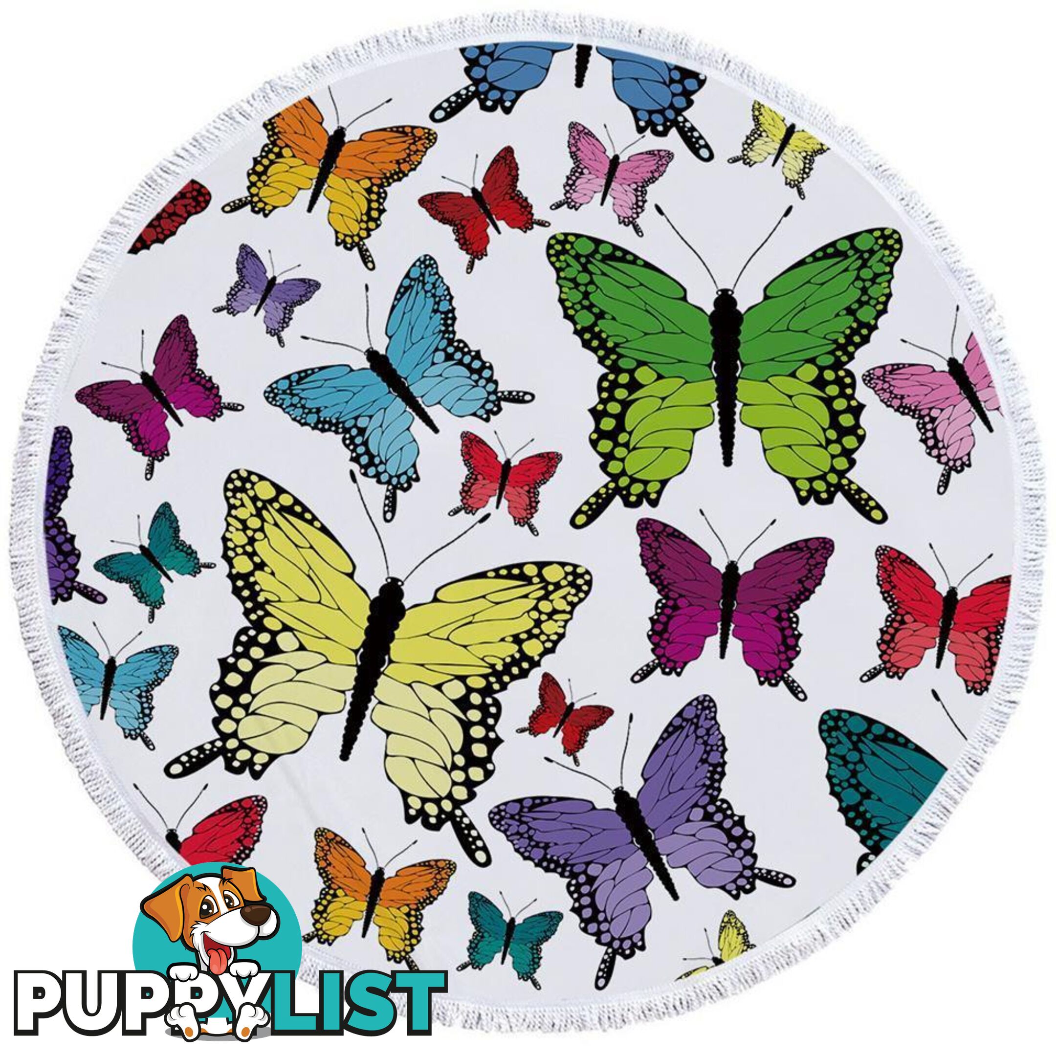 Multi Colored Butterflies Beach Towel - Towel - 7427046306997