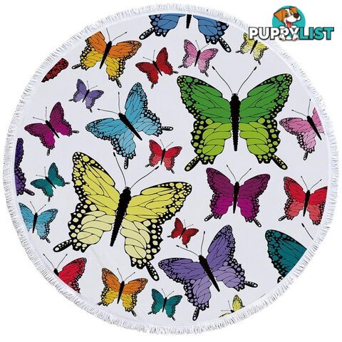 Multi Colored Butterflies Beach Towel - Towel - 7427046306997