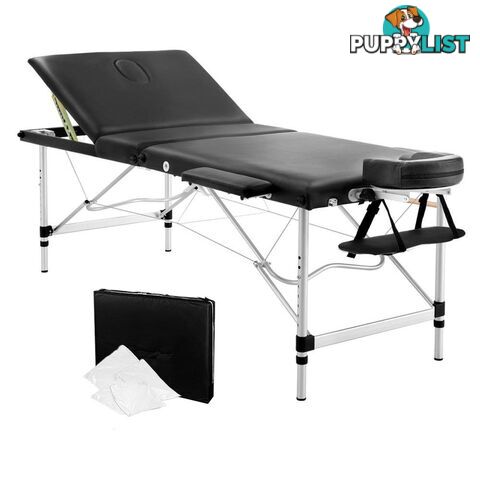 Portable Aluminium 3 Fold Massage Table 75cm - Zenses - 4326500251831