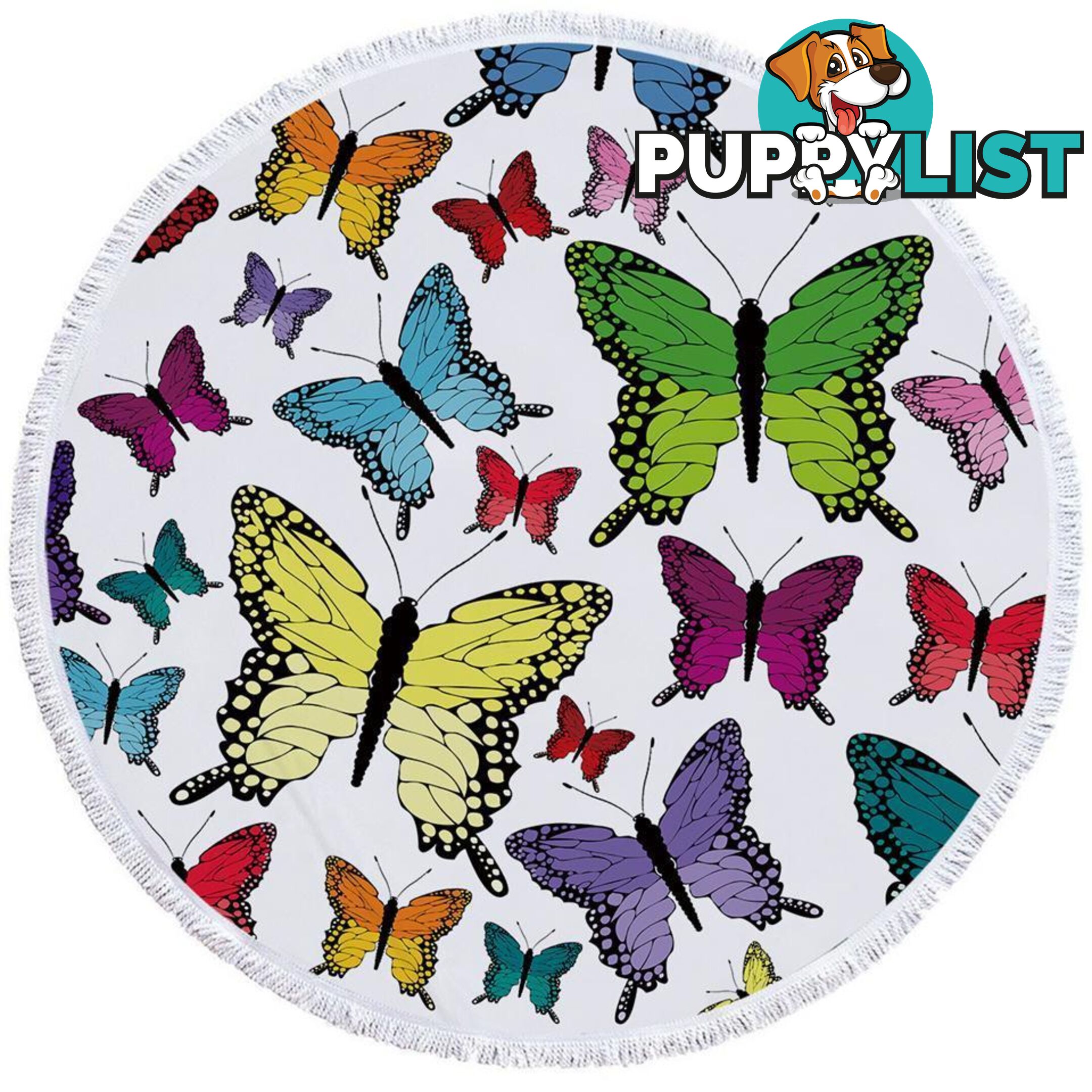 Multi Colored Butterflies Beach Towel - Towel - 7427046307017