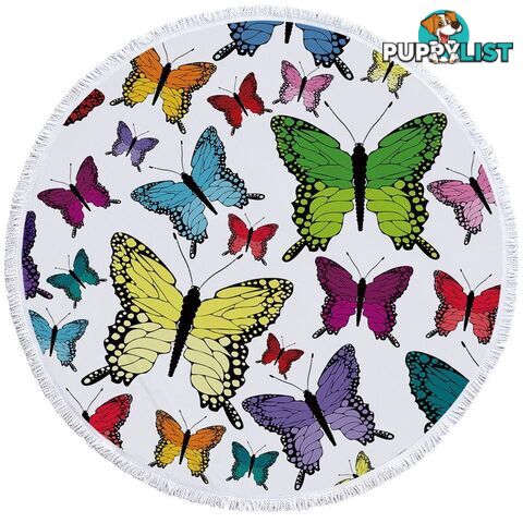 Multi Colored Butterflies Beach Towel - Towel - 7427046307017