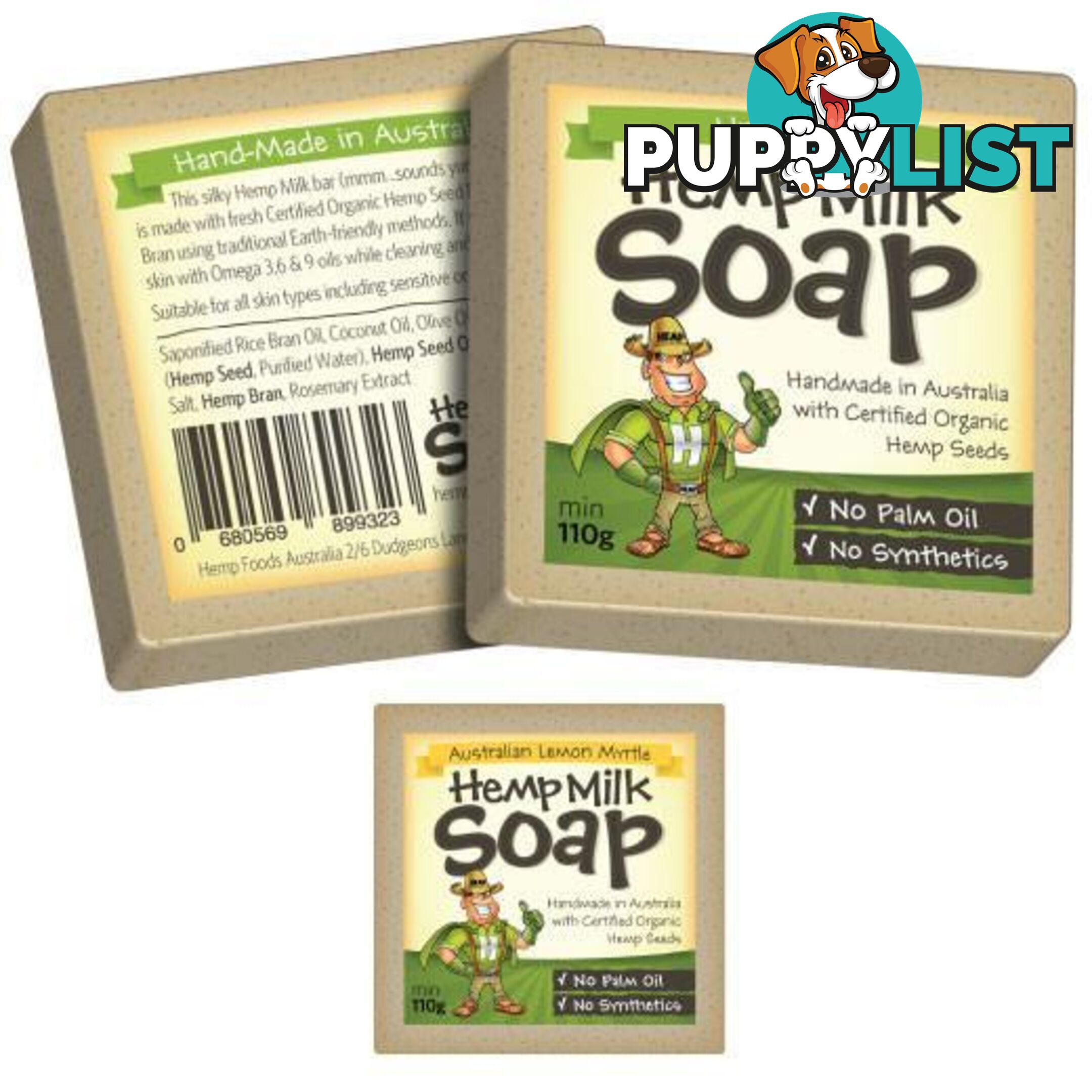 Hemp Milk Soap Bar Organic Certified - Hemp - 4344744425283