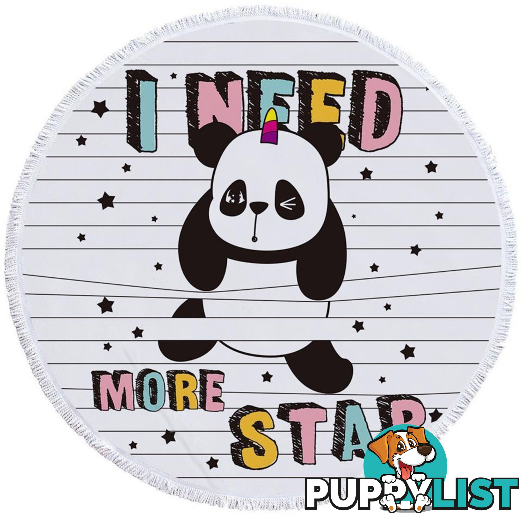 Stars Panda Beach Towel - Towel - 7427046305716