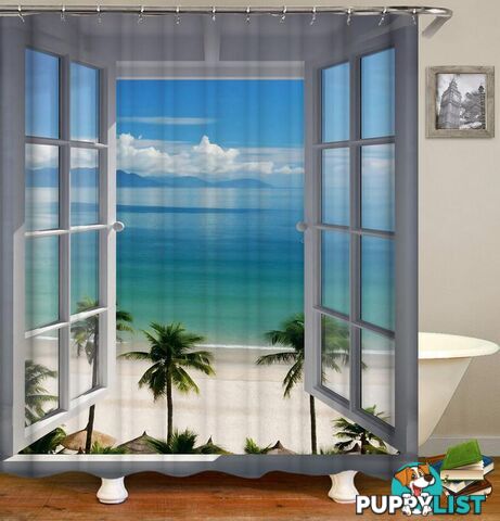 A Window To Paradise Shower Curtain - Curtain - 7427045907379