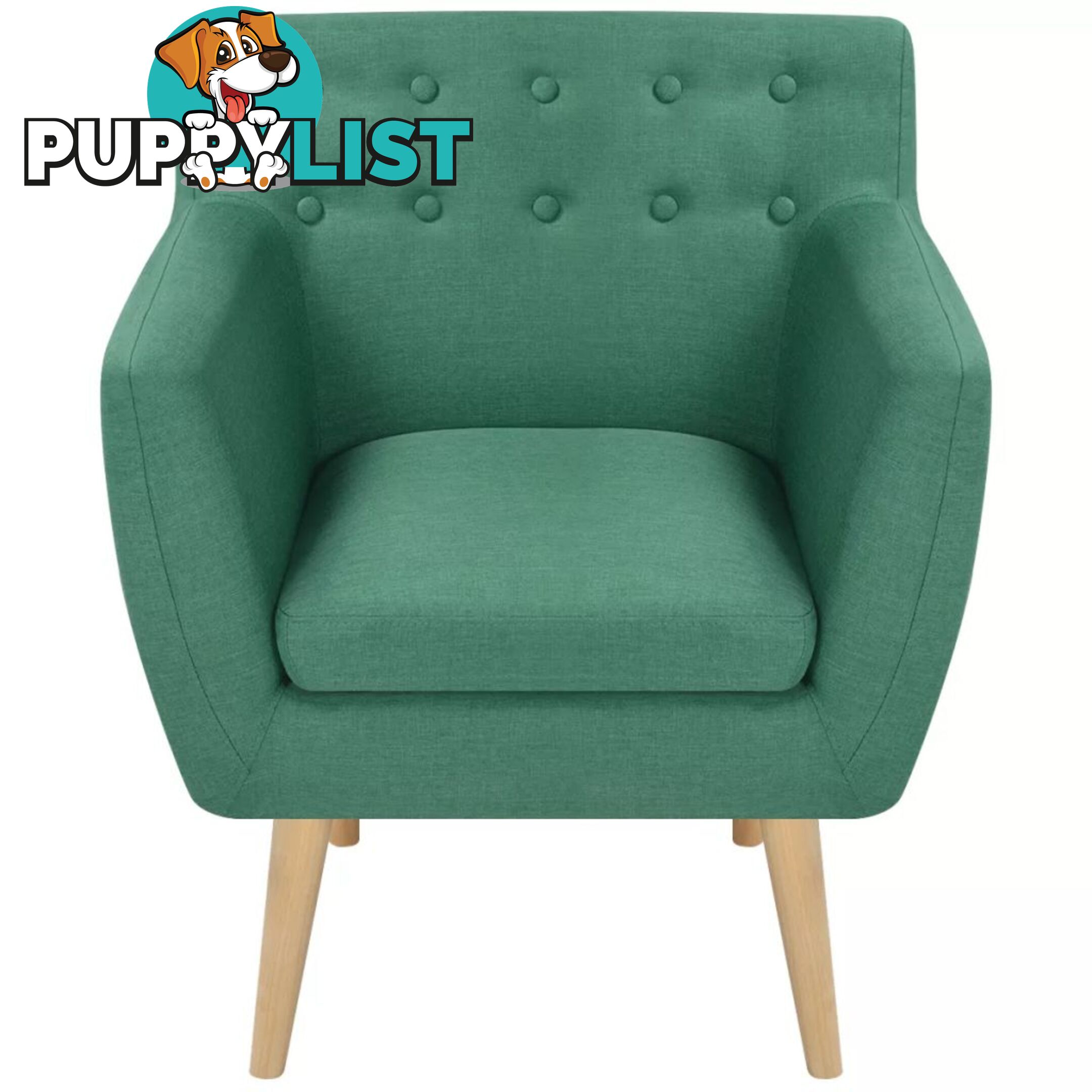 Armchair Fabric 67 x 59 x 77 Cm - Green - Unbranded - 8718475529415