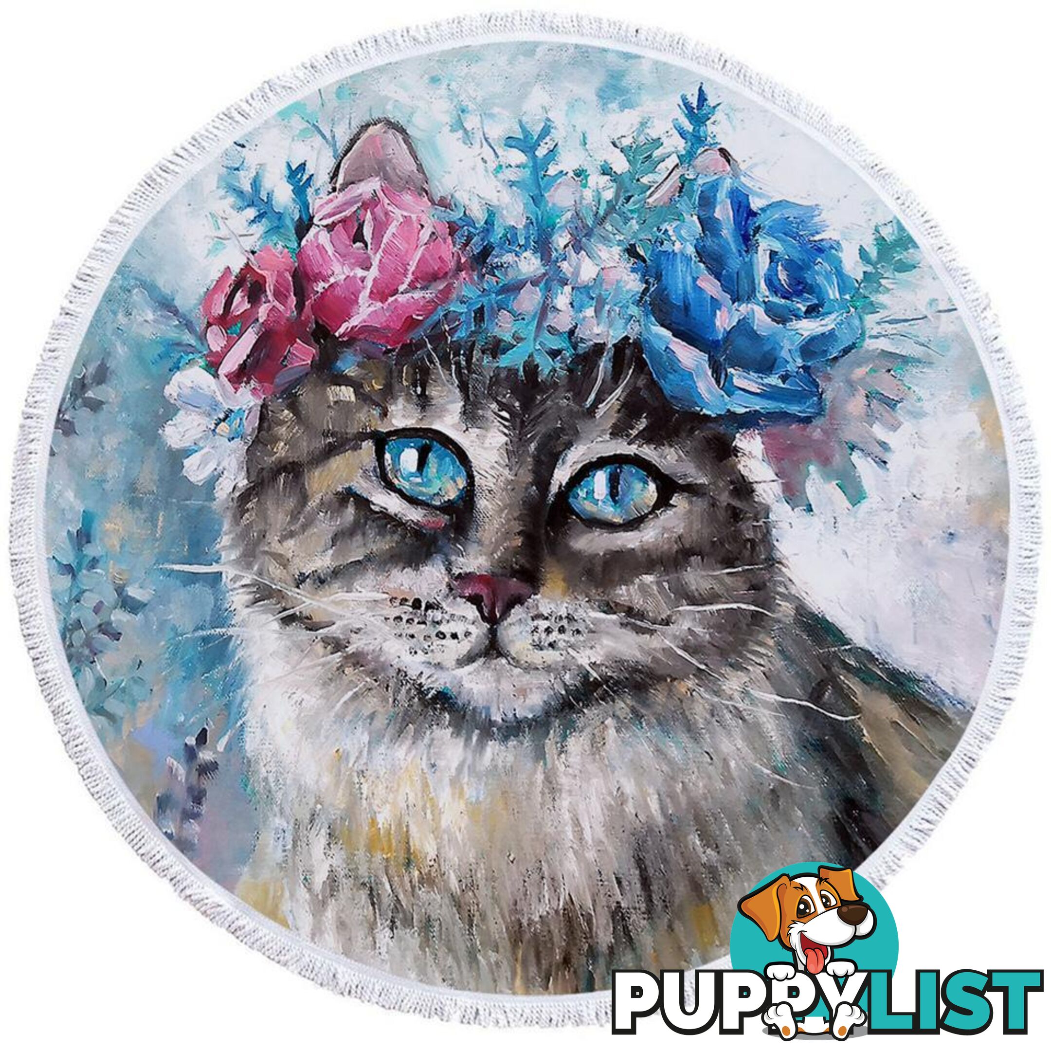 Art Painting Cat Beach Towel - Towel - 7427046340304