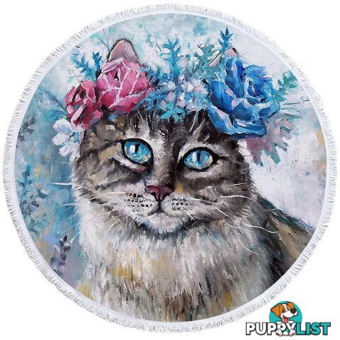 Art Painting Cat Beach Towel - Towel - 7427046340304