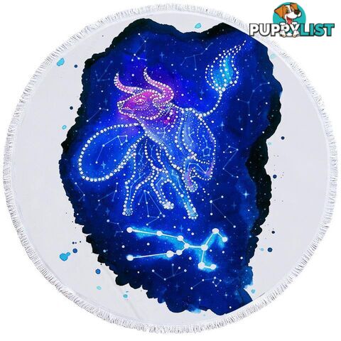 Zodiac Taurus Beach Towel - Towel - 7427046317214