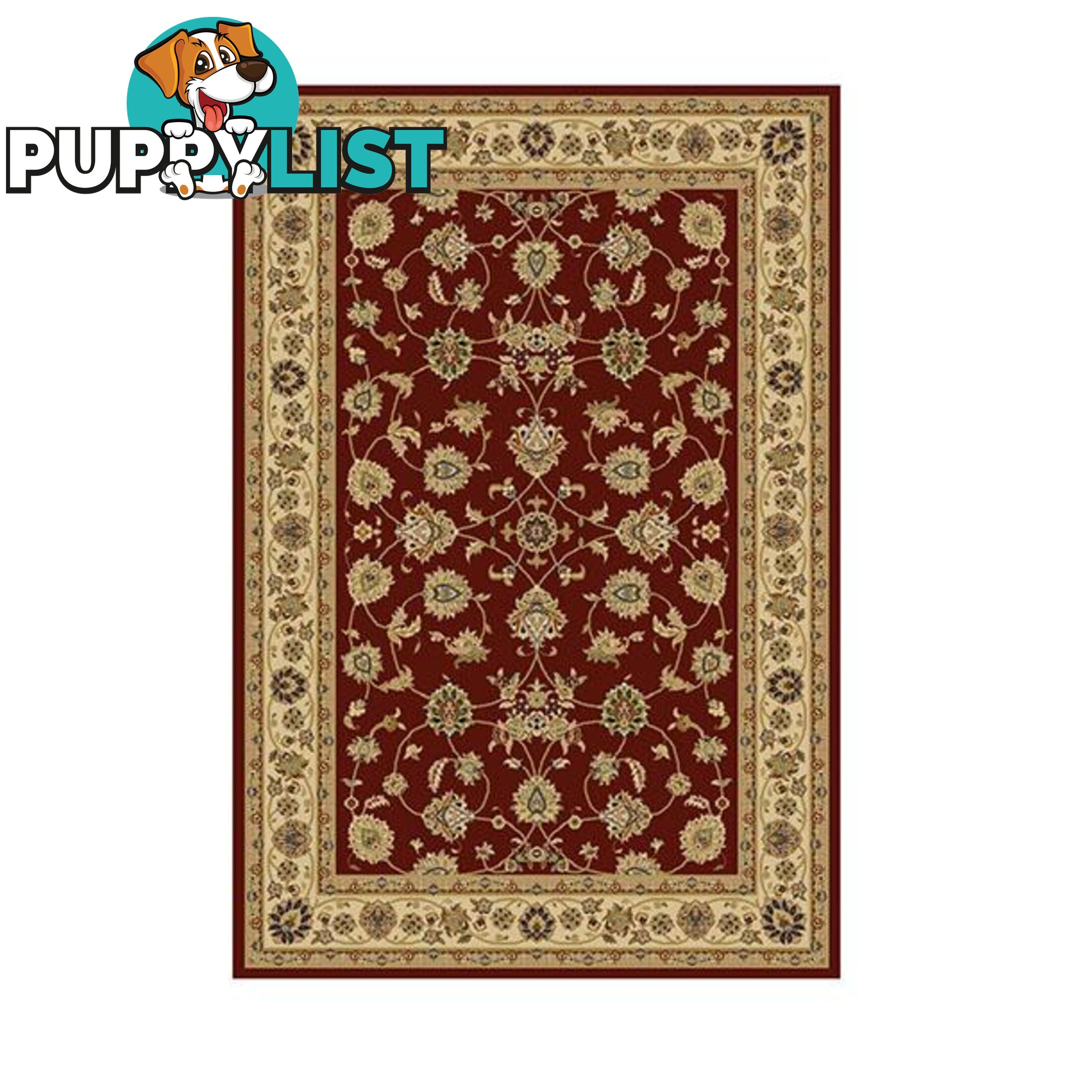 Traditional Agrabah Burgundy Rug - Unbranded - 9476062095116