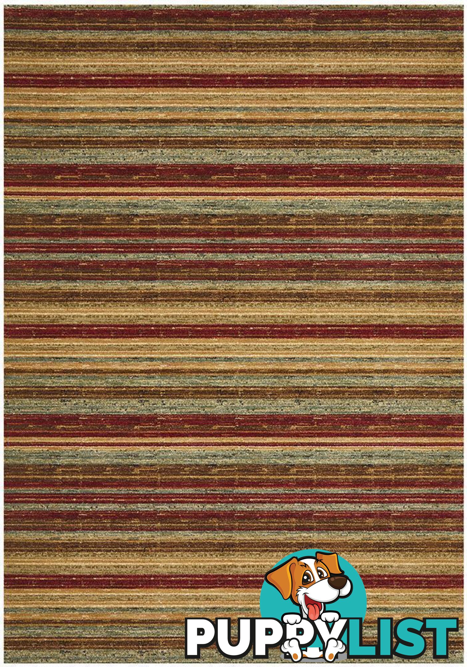 Byblos Rustic Stripe Stripped Red Rug - Unbranded - 7427046226585