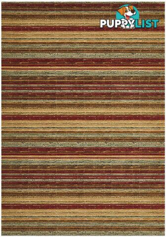 Byblos Rustic Stripe Stripped Red Rug - Unbranded - 7427046226585