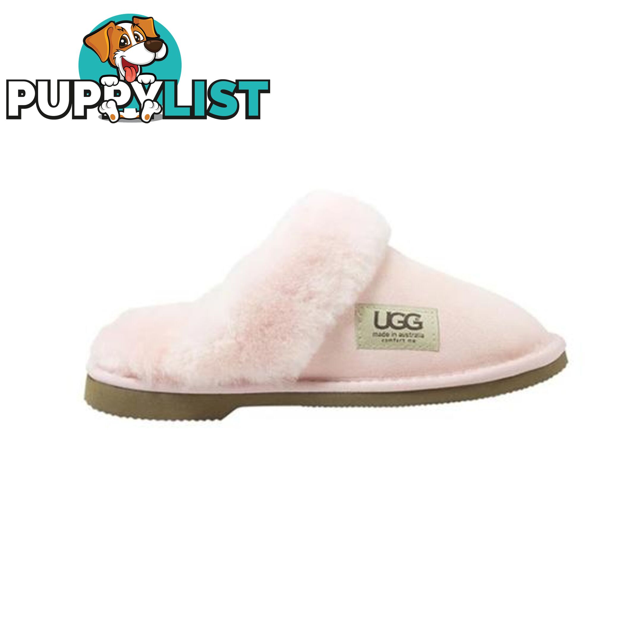 UGG Merino Sheepskin Fur Trim Scuff Memory Foam Pink - UGG - 822427523968