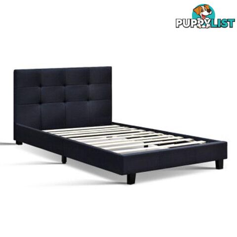 Bed Frame Tufted Headboard Fabric Charcoal - Artiss - 9350062194850