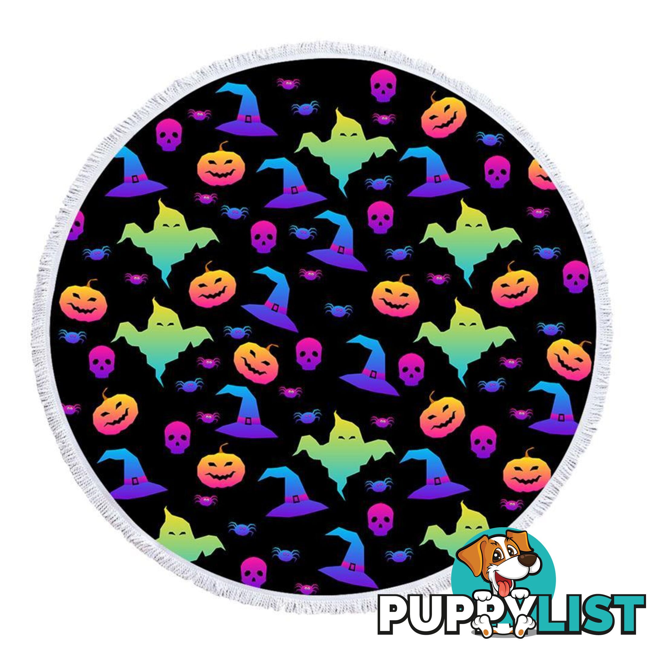 Purplish Halloween Beach Towel - Towel - 7427046342230