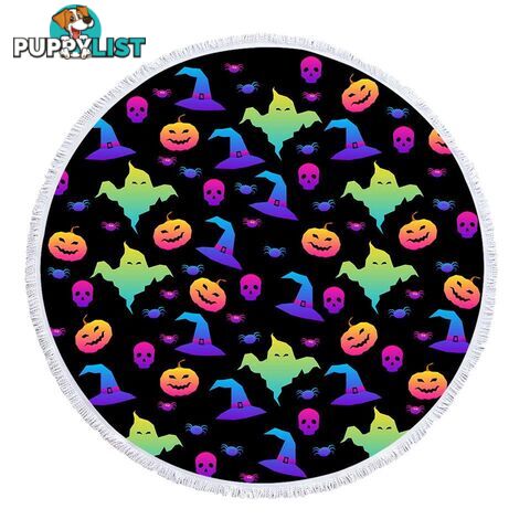 Purplish Halloween Beach Towel - Towel - 7427046342230